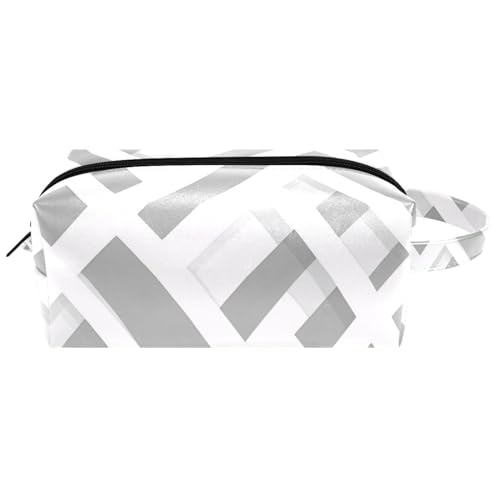 Kosmetiktasche mit abstraktem Blumenmuster, nahtloses Muster, tragbare hängende Reise-Kulturbeutel, Leder-Make-up-Tasche, Kinder-Federmäppchen, Mehrfarbig 04, 8.2x3.1x3.5 in/21x8x9 cm von Generisch