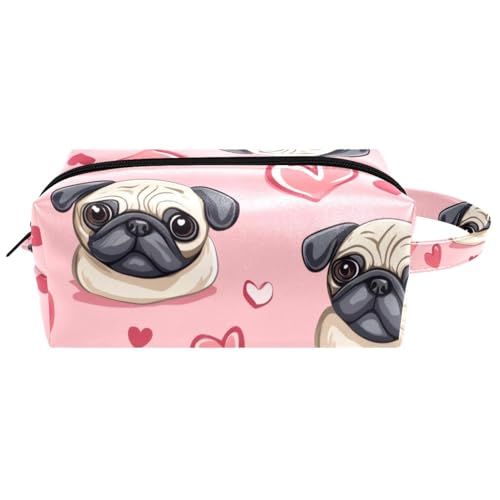 Kosmetiktasche mit niedlichem Cartoon-Motiv, Motiv: Capybaras in Love, tragbare hängende Reise-Kulturbeutel, Leder-Make-up-Tasche, Kinder-Federmäppchen, Mehrfarbig 03, 8.2x3.1x3.5 in/21x8x9 cm von Generisch