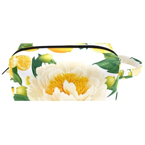 Kosmetiktasche zum Aufhängen, Marineblau und Weiß, Oktopus, nahtloses Muster, wasserabweisend, Kulturbeutel, Reisetasche, für Damen, Herren, Mädchen, tragbare Make-up-Tasche aus Leder, Mehrfarbig 07, von Generisch