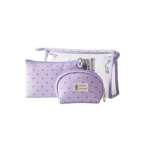 Kosmetiktaschen Set 3 - Teilig - Transparente Reise Kulturtasche mit Reißverschlüss wasserdichte Make- up Taschen für Damen & Maädchen von Generisch