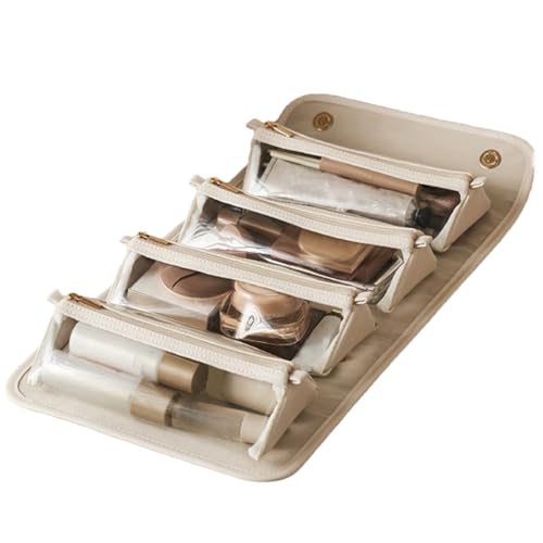 Kosmetische Make -up -Tasche - Make -up -Beutel Organizer | Faltbarer Geräumiger Kosmetikkoffer Mit Griff | wasserdichte Und Abnehmbare Make -up -Box | Toilettenbeutel Für Frauen | Inhaber Von Pinsel von Generisch