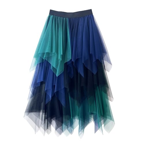 Kostüm Damen Fasching, Tüllrock Damen Lang 80cm Unregelmäßiges Mesh Faltenrock Asymmetrisch Röcke Hohe Taille Midirock A-Linie Faschingskostüme Karneval Kostüm Elastische Tüll Rock Pailettenrock Kostüm Damen Fasching, Tüllrock Damen Lang 80cm Unregelmäßiges Mesh Faltenrock Asymmetrisch Röcke Hohe Taille Midirock A-Linie Faschingskostüme Karneval Kostüm Elastische Tüll Rock Pailettenrock von Generisch