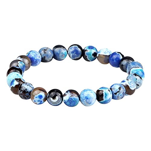 Kostüm-Eheringe für Damen, modisches Armband, Feuer, 8 mm, Herren-Armband, Yoga-Schmuck, Clip-on-Creolen, Herren, Einheitsgröße, Stein, Kein edelstein von Generisch