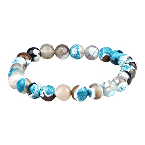 Kostüm-Eheringe für Damen, modisches Armband, Feuer, 8 mm, Herren-Armband, Yoga-Schmuck, Clip-on-Creolen, Herren, Einheitsgröße, Stein, Kein edelstein von Generisch