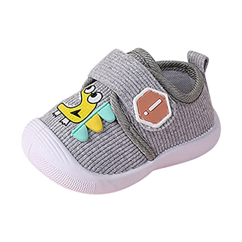 Krabbelschuhe Baby, Lauflernschuhe für Jungen Mädchen, Ultraleicht Hausschuhe Atmungsaktive Bequeme Kinderschuhe mit rutschfeste Gummisohle, Weiche Kleinkind Sneaker Baumwolle Kinder Schuhe von Generisch