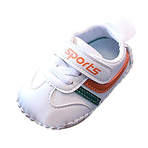 Krabbelschuhe Baby, Lauflernschuhe für Jungen Mädchen, Ultraleicht Hausschuhe Atmungsaktive Bequeme Kinderschuhe mit rutschfeste Gummisohle, Weiche Kleinkind Sneaker Baumwolle Kinder Schuhe von Generisch