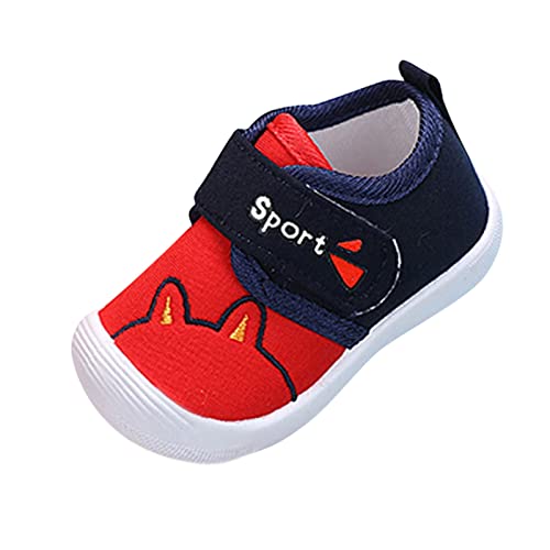 Krabbelschuhe Baby, Lauflernschuhe für Jungen Mädchen, Ultraleicht Hausschuhe Atmungsaktive Bequeme Kinderschuhe mit rutschfeste Gummisohle, Weiche Kleinkind Sneaker Baumwolle Kinder Schuhe von Generisch
