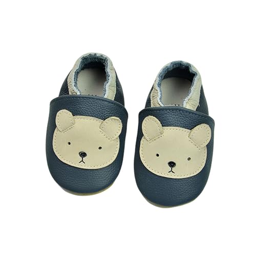 Krabbelschuhe Baby Lauflernschuhe Hausschuhe Baby Schuhe Babyschuhe Kinder Mädchen Jungen Weicher Leder Mit Wildledersohlen Lederschuhe Kleinkind 0-24 Monate von Generisch