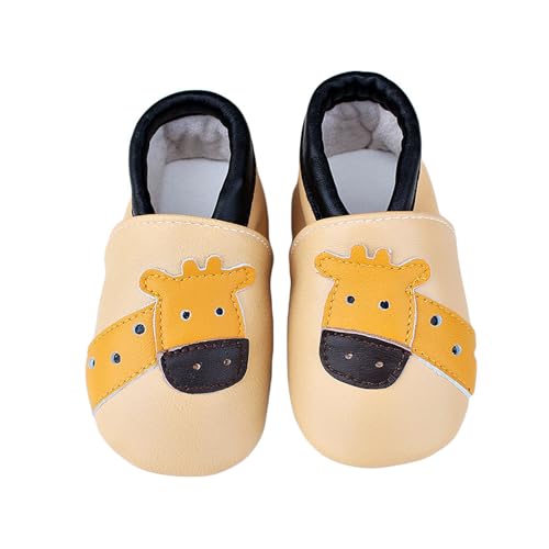 Krabbelschuhe Baby Lauflernschuhe Hausschuhe Baby Schuhe Babyschuhe Kinder Mädchen Jungen Weicher Leder Mit Wildledersohlen Lederschuhe Kleinkind 0-24 Monate von Generisch