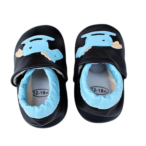 Krabbelschuhe Baby Lauflernschuhe Jungen Mädchen Weicher Leder Babyhausschuhe Kleinkind Rutschfeste Lederschuhe Baby von Generisch