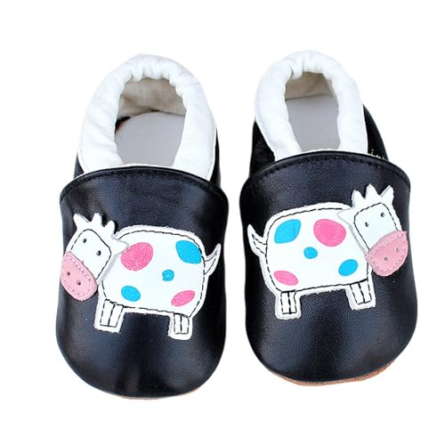 Krabbelschuhe Baby Lauflernschuhe Jungen Mädchen Weicher Leder Babyhausschuhe Kleinkind Rutschfeste Lederschuhe Baby von Generisch
