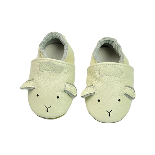 Krabbelschuhe Baby Lauflernschuhe Jungen Mädchen Weicher Leder Babyhausschuhe Kleinkind Rutschfeste Lederschuhe Baby von Generisch