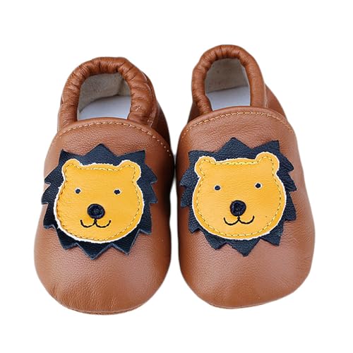 Krabbelschuhe Baby Lauflernschuhe Jungen Mädchen Weicher Leder Babyhausschuhe Kleinkind rutschfeste Lederschuhe Baby von Generisch