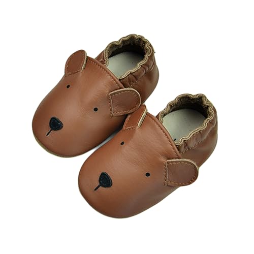 Krabbelschuhe Baby Lauflernschuhe Mädchen Jungen Hausschuhe Baby Schuhe Babyschuhe Weicher Leder mit Wildledersohlen Lederschuhe Kleinkind 0-6 Monate 6-12 Monate 12-18 Monate 18-24 Monate 2-3Y von Generisch