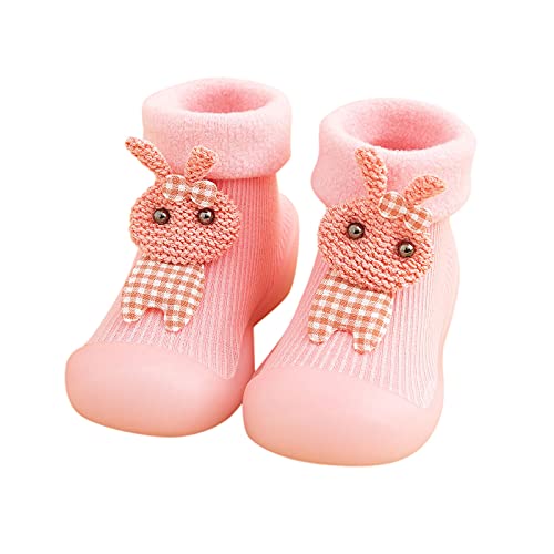 Krabbelschuhe Baby Winter, Lauflernschuhe Kinder Warm, Sockenschuhe für Jungen Mädchen, Atmungsaktiv Winterschuhe Rutschfeste Hüttenschuhe Weiche Sohle Kinderschuhe, Bequem Hausschuhe Indoor Outdoor von Generisch
