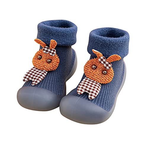 Krabbelschuhe Baby Winter, Lauflernschuhe Kinder Warm, Sockenschuhe für Jungen Mädchen, Atmungsaktiv Winterschuhe Rutschfeste Hüttenschuhe Weiche Sohle Kinderschuhe, Bequem Hausschuhe Indoor Outdoor von Generisch