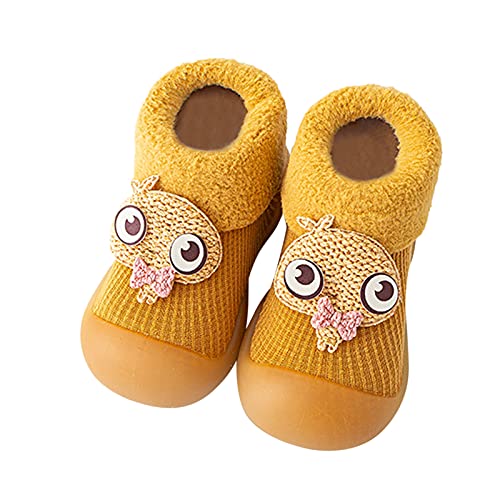 Krabbelschuhe Baby Winter, Lauflernschuhe Kinder Warm, Sockenschuhe für Jungen Mädchen, Atmungsaktiv Winterschuhe Rutschfeste Hüttenschuhe Weiche Sohle Kinderschuhe, Bequem Hausschuhe Indoor Outdoor von Generisch