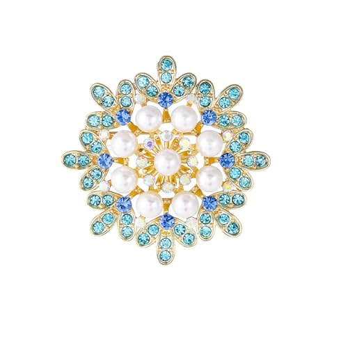 Kreative Strass Blume Brosche Vielseitige Schal Schnalle Kristall Corsage Brosche Damen Accessoires, 1.0*1.0*1.0 von Generisch