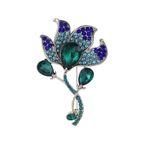 Kreative Strass Blume Brosche Vielseitige Schal Schnalle Kristall Corsage Brosche Damen Accessoires, 1.0*1.0*1.0 von Generisch