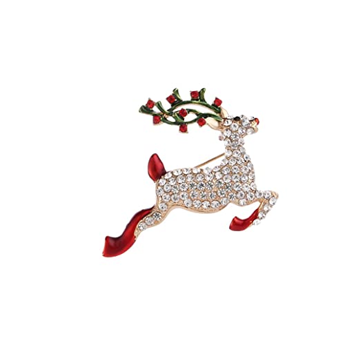 Kreative Weihnachten Hirsch Form Broschen Liebhaber Geschenk Pin Schal Clip Damen Mädchen Schmuck für Hochzeitsfeier Dekoration von Generisch