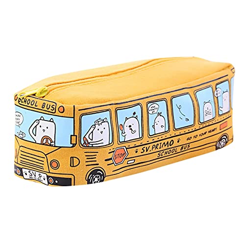Kreatives Studenten-Briefpapier Kleintierbusse Stifttasche öffentliche Leinwand-Briefpapier-Box Banktasche Mit Reißverschluss (C, One Size) von Generisch
