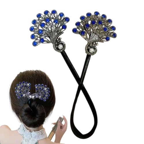 Kreatoren für Frauen – Haarklammer mit Pfauen-Strasssteinen zum Kreieren von eleganten, modischen für das tägliche Haarstyling von Generisch