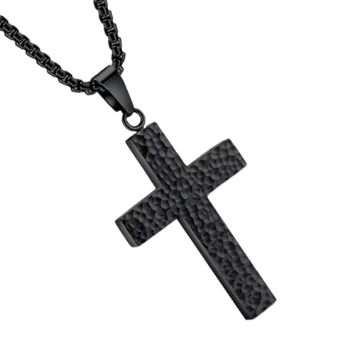 Kreuz-Halskette für Damen, 3D-gedruckter Anhänger, Schmuckanhänger mit Geheimfach für religiöse Taufe, lässig, Herren, Accessoire für den täglichen Gebrauch, Refer to description, Titanstahl, Unisex von Generisch