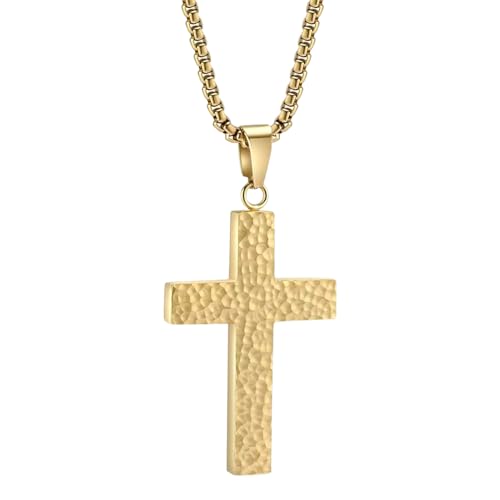 Kreuz-Halskette für Damen, Charm-Halskette – 3D-gedruckter Schmuckanhänger, religiös mit Geheimfach, für Männer und Frauen, Freizeitkleidung, Refer to description, Titanstahl, Unisex Kreuz-Halskette für Damen, Charm-Halskette – 3D-gedruckter Schmuckanhänger, religiös mit Geheimfach, für Männer und Frauen, Freizeitkleidung, Refer to description, Titanstahl, Unisex von Generisch