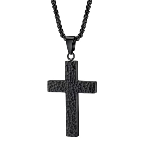 Kreuz-Halskette für Damen, Halskette, Schmuck, 3D-Druck, religiös, mit Geheimfach, für Männer und Frauen, Freizeitkleidung, Refer to description, Titanstahl, Unisex von Generisch