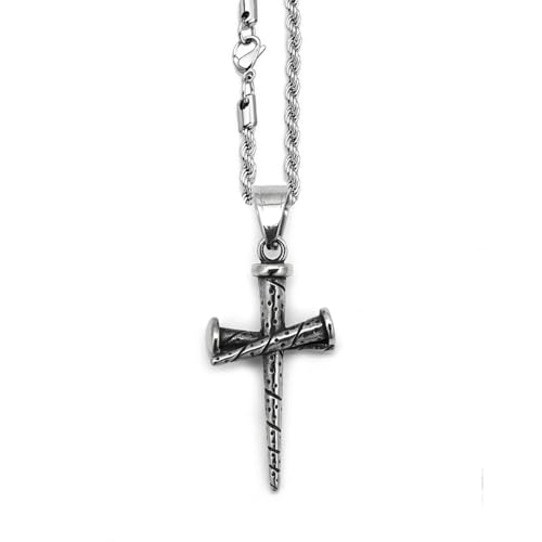 Kreuz-Halskette für Herren, Edelstahl-Halsketten für Herren, schwarze Kreuz-Halskette, Schmuck, schwarz, praktisch und attraktiv von Generisch