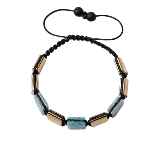 Kristall Armband, Handgewebtes Verstellbares 10Mm Modisches Naturedelstein-Kristall-Quadratarmband, Energieschmuck Für Männer Und Frauen, Grüner Aventurin von Generisch
