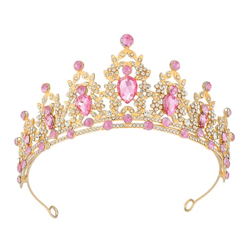 Kristall Braut Krone Tiara - Elegante Hochzeit Kopfschmuck für Braut, funkelnde Haarschmuck mit Strass für Brautduschen, Fotografie & Special, Size 15x6cm/5.91x2.36in, Legierung, Strass von Generisch
