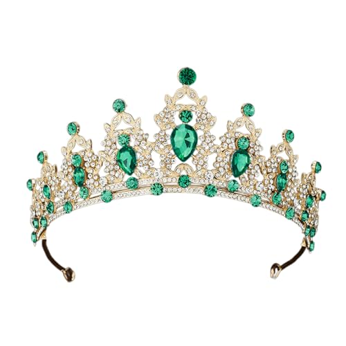 Kristall Braut Krone Tiara - Elegante Hochzeit Kopfschmuck für Braut, funkelnde Haarschmuck mit Strass für Brautduschen, Fotografie & Special, Size 15x6cm/5.91x2.36in, Legierung, Strass von Generisch