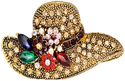 Kristall-Brosche mit Strasssteinen für Damen, Hut-Brosche, Schmuck, praktisches Design von Generisch