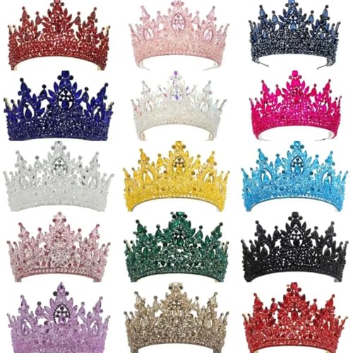 Krone galvanisierter Haarschmuck Prinzessin Tiara Kuchen Dekorationen Kopfschmuck Kristall Kuchen, Strasssteine von Generisch