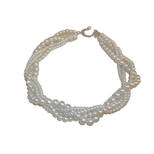 Kropfband im koreanischen Stil mit Perlen für Frauen, geometrische Hochzeiten, Brautschmuck, Accessoires, Einheitsgröße von Generisch