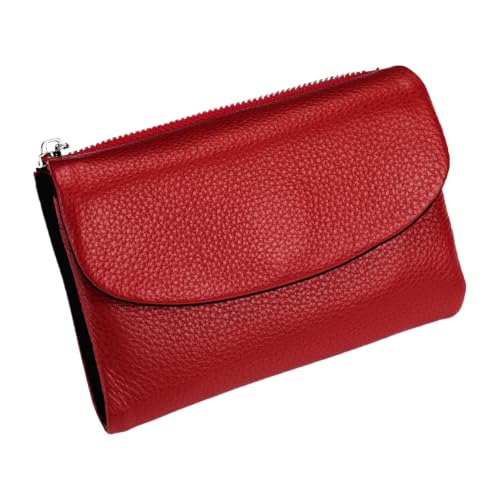 Künstliche Leder Damen Münzbrieftasche - 5,31 Zoll Frauen Brieftasche mit großer Kapazität | Schlanke, leichte, weiche Lederstruktur, Kurze Handtasche, ideal für Reisen, Pendeln, Geschäft, Festivals von Generisch