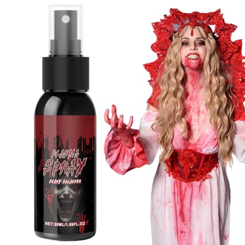 Künstliches Blut Spray,Halloween Abwaschbare Kunstblut Schminke | 50ml Farbe Theaterschminke Für Kostüme Kleidung Vampir Cosplay Kinder Erwachsene Zombie Augen Verkleidung von Generisch