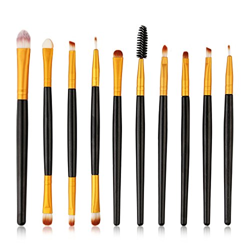 Kulturbeutel Make Make-up Set Up Set Up Pinsel Pinsel 10 Stück/Set Werkzeuge Make-up Wolle Kit Pinsel Spray Foundation Make-up Pinsel (Schwarz, Einheitsgröße) von Generisch
