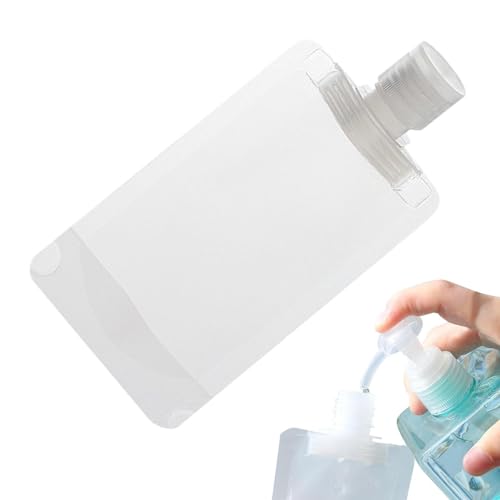 Kulturbeutel in Reisegröße - 30 ml/50 ml/100 ml nachfüllbare Reiseflaschen | Quetschbeutel Reisezubehör für Conditioner, Lotion, Shampoo, Flüssigkeiten | leichtes Reisen für Männer und Frauen von Generisch