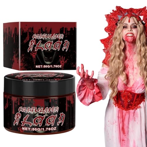 Kunstblut - Halloween Abwaschbare Kunstblut Schminke,50ml Farbe Theaterschminke Für Kostüme Kleidung Vampir Cosplay Kinder Erwachsene Zombie Augen Verkleidung von Generisch