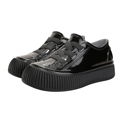 Kurz Regenstiefel Damen，Dicker Sohle Regenstiefeletten，Outdoor Wasserdicht Gummi Kurzstiefel，Mode Einfarbig Stiefeletten，Rutschfest Barfuß Gummistiefel，Abriebfest Arbeitsschuhe von Generisch