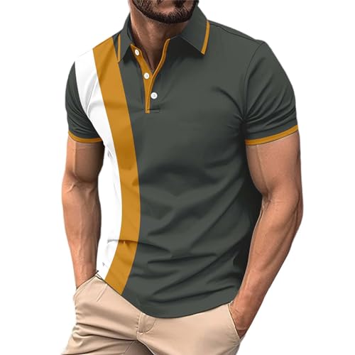 Kurzarm Poloshirt für Herren 100% Baumwolle Herren Polo Shirt mit Stickerei Angenehmes Regular Fit Shirt Polo Tshirt Herren Poloshirt Herren Weiss 3Er Pack Polo T-Shirt Herren Mit Brusttasche von Generisch