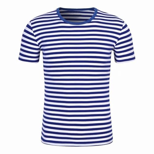Kurzarm Ringel-Shirt blau/weiß | Baumwolle, Größe S - 3XL | Karneval, Fasching, Matrose Kurzarm Ringel-Shirt blau/weiß | Baumwolle, Größe S - 3XL | Karneval, Fasching, Matrose von Generisch