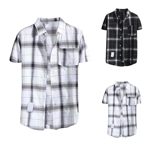 Kurzarmhemd Herren Kariertes Freizeithemden Für Herren Trachtenhemd Button Down Freizeithemd Regular Fit Check Shirt Kurzarm Karohemd Comfort Sommerhemd Herrenhemd Mit Brusttasche Overshirt Kurzarmhemd Herren Kariertes Freizeithemden Für Herren Trachtenhemd Button Down Freizeithemd Regular Fit Check Shirt Kurzarm Karohemd Comfort Sommerhemd Herrenhemd Mit Brusttasche Overshirt von Generisch