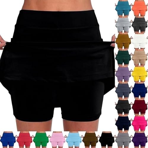 Kurze Hosen Damen Sommer Damen-Taschenhose, einfarbig, mittlere Taille, Culottes, Kurze Röcke, Röhrenhose Damens Hosen Stretch Rock Mit Hose Drunter Kurz 2 In 1 Shorts Kurze Hosen Damen Sommer Damen-Taschenhose, einfarbig, mittlere Taille, Culottes, Kurze Röcke, Röhrenhose Damens Hosen Stretch Rock Mit Hose Drunter Kurz 2 In 1 Shorts von Generisch