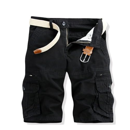Kurze Hosen Herren Cargohose Herren Sommer Wanderhose Kurz Sport Arbeitsshorts Cargo Shorts Stretch Sommerhose Leicht Freizeithose Einfarbig Relaxed-Fit Trekking Funktionshose mit Multi Taschen von Generisch