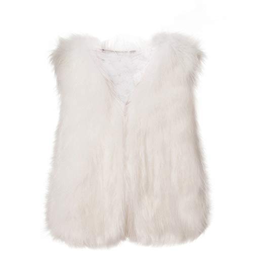 Kurzwesten Damen Elegant Kunstfellmantel | Modisch Damenwesten ärmellos Kuschelig Weiche Pelzmantel | PlüSchjacke Ohne Kapuze FüR Frauen Warme Dicke Winterwesten Kunstfell Locker Oberbekleidung von Generisch