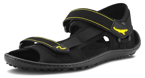 L E G U A N O - Attrekktive - Extrem flexible Barfuß Trekking Sandale für Damen und Herren (Schwarz, EU Schuhgrößensystem, Erwachsene, Numerisch, M, 39) von Generisch