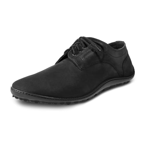 L E G U A N O - Dean - eleganter Leder Barfußschuh (Black, EU Schuhgrößensystem, Erwachsene, Numerisch, M, 42) von Generisch